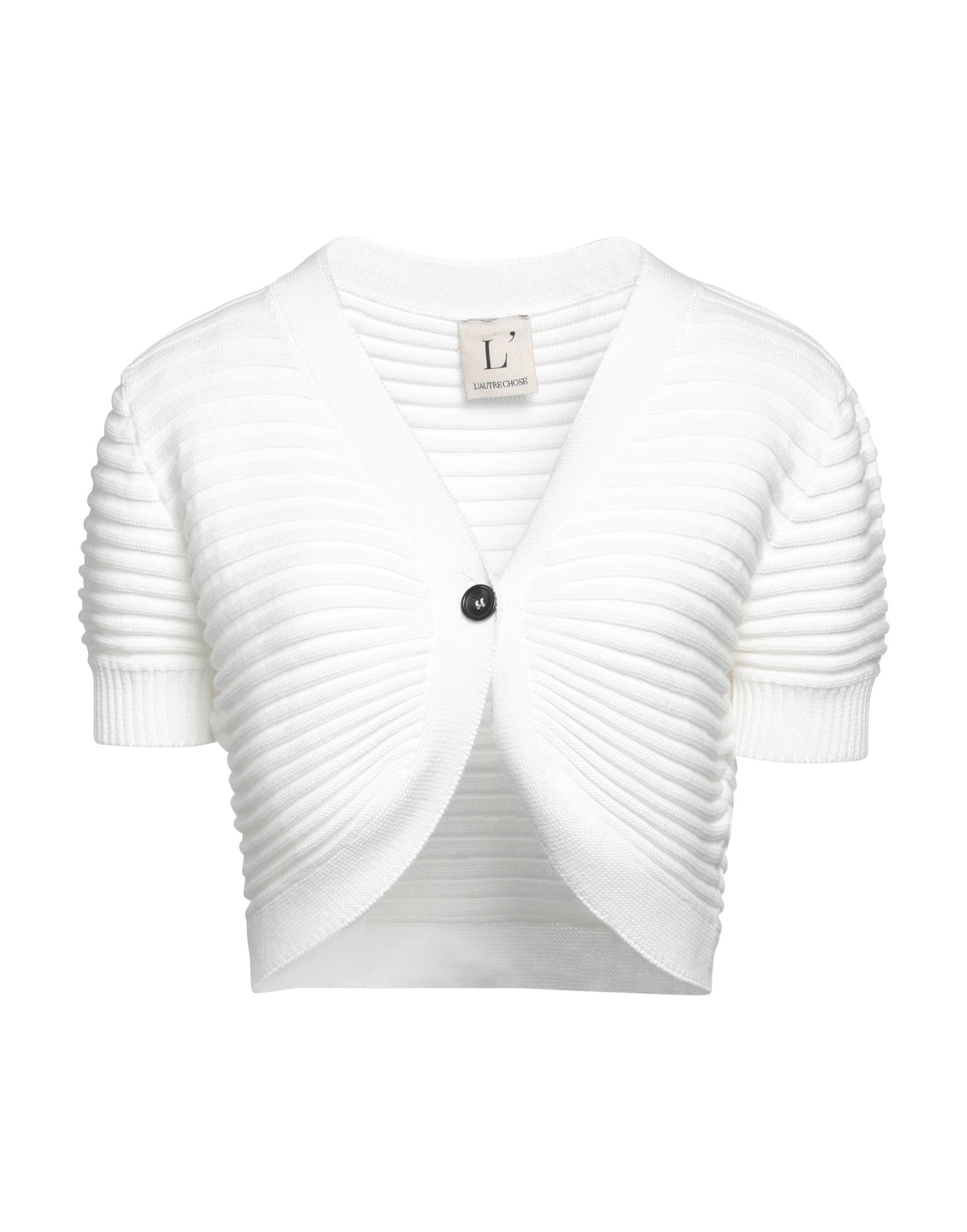 L'autre Chose L' Autre Chose Woman Cardigan White Size L Cotton