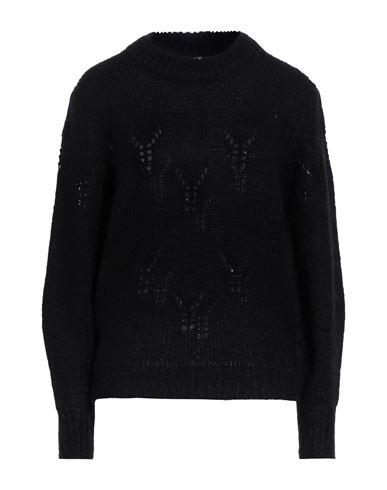 Antonella Rizza Woman Sweater Black Size L Mohair Wool, Polyamide, Wool