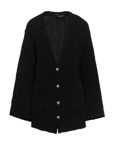 Antonella Rizza Woman Cardigan Black Size Onesize Merino Wool, Mohair Wool, Polyamide