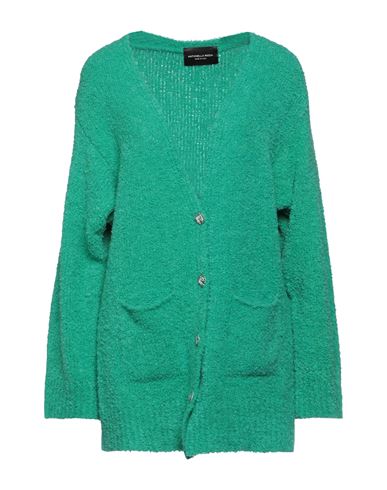 Antonella Rizza Woman Cardigan Emerald Green Size Onesize Merino Wool, Mohair Wool, Polyamide
