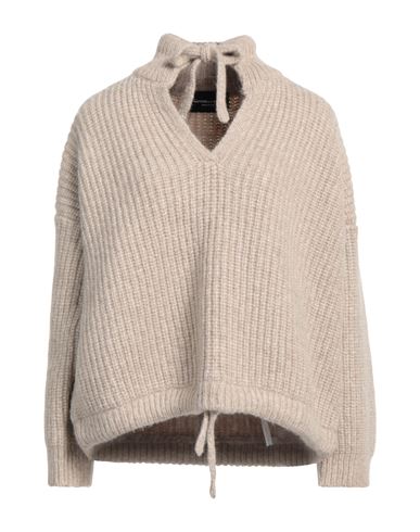 Antonella Rizza Woman Turtleneck Beige Size Onesize Alpaca Wool, Wool, Polyester