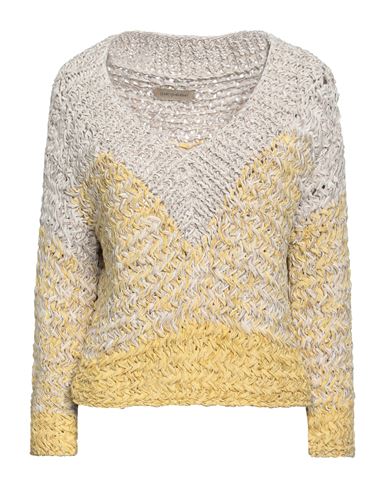 Gentryportofino Woman Sweater Dove Grey Size 10 Linen, Cotton, Polyamide