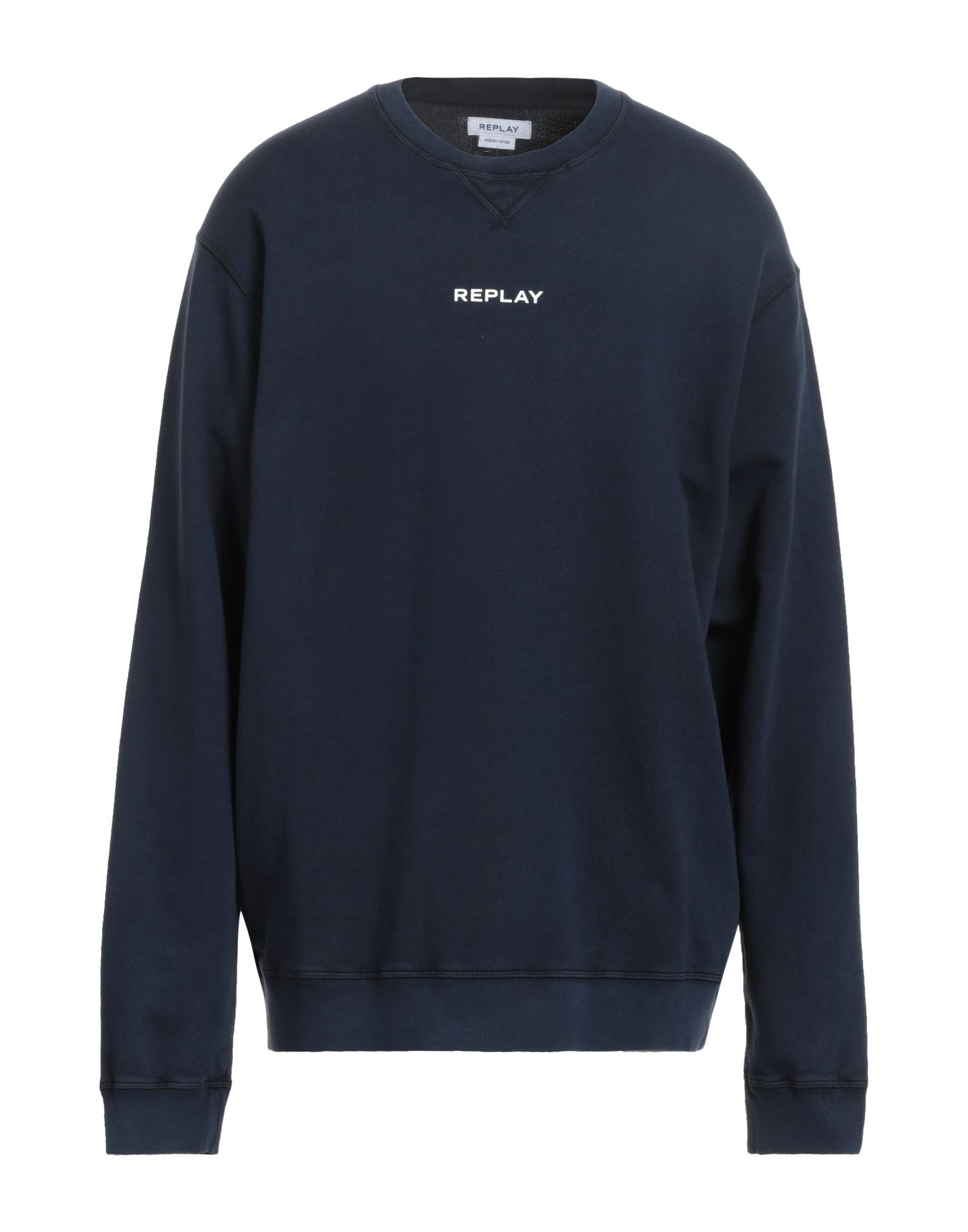 Shop Replay Man Sweatshirt Blue Size L Organic Cotton
