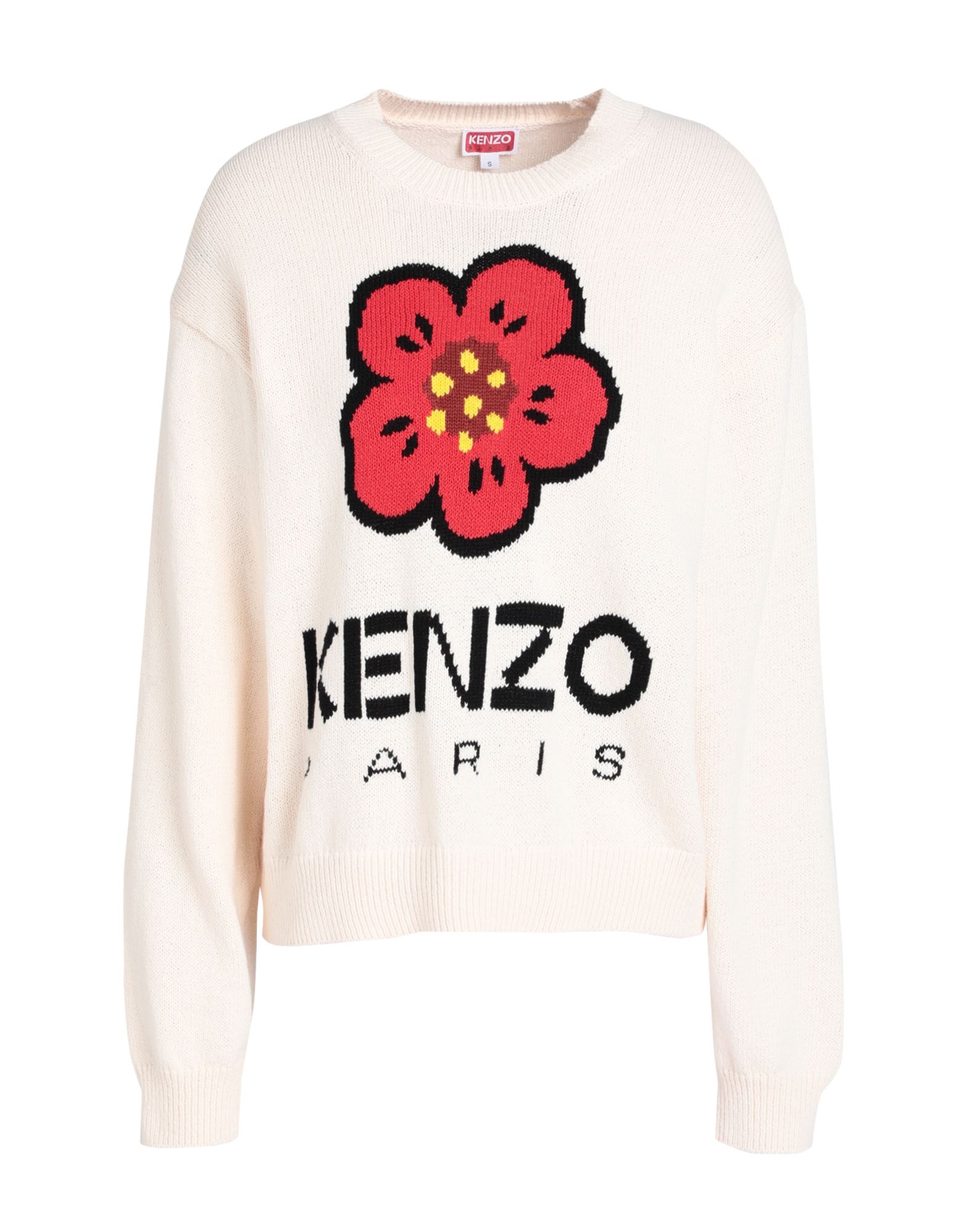 Kenzo Jersey With Embroidery Boke Flower In White