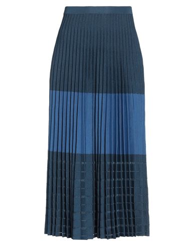 Shop Partow Woman Midi Skirt Pastel Blue Size S Cotton, Viscose