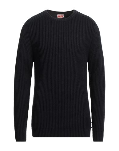 Berna Man Sweater Midnight Blue Size Xxl Acrylic, Wool In Black