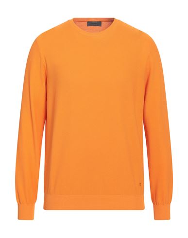 Ferrante Man Sweater Orange Size 40 Cotton