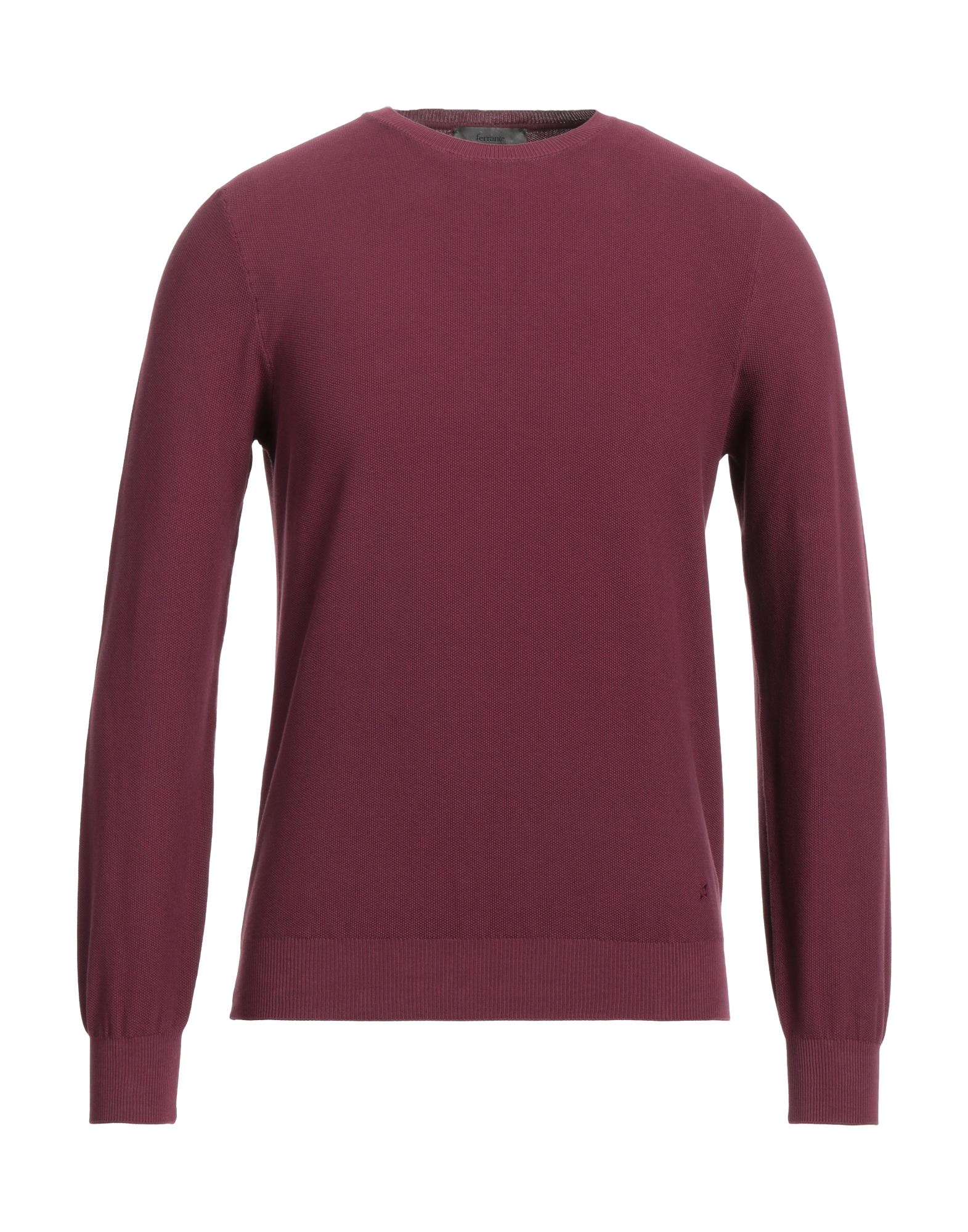 Shop Ferrante Man Sweater Burgundy Size 50 Cotton In Red