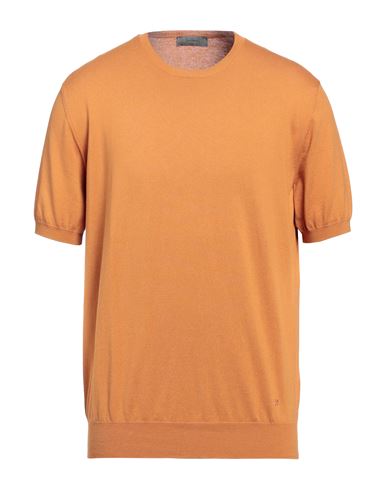 Ferrante Man Sweater Ocher Size 44 Cotton In Yellow
