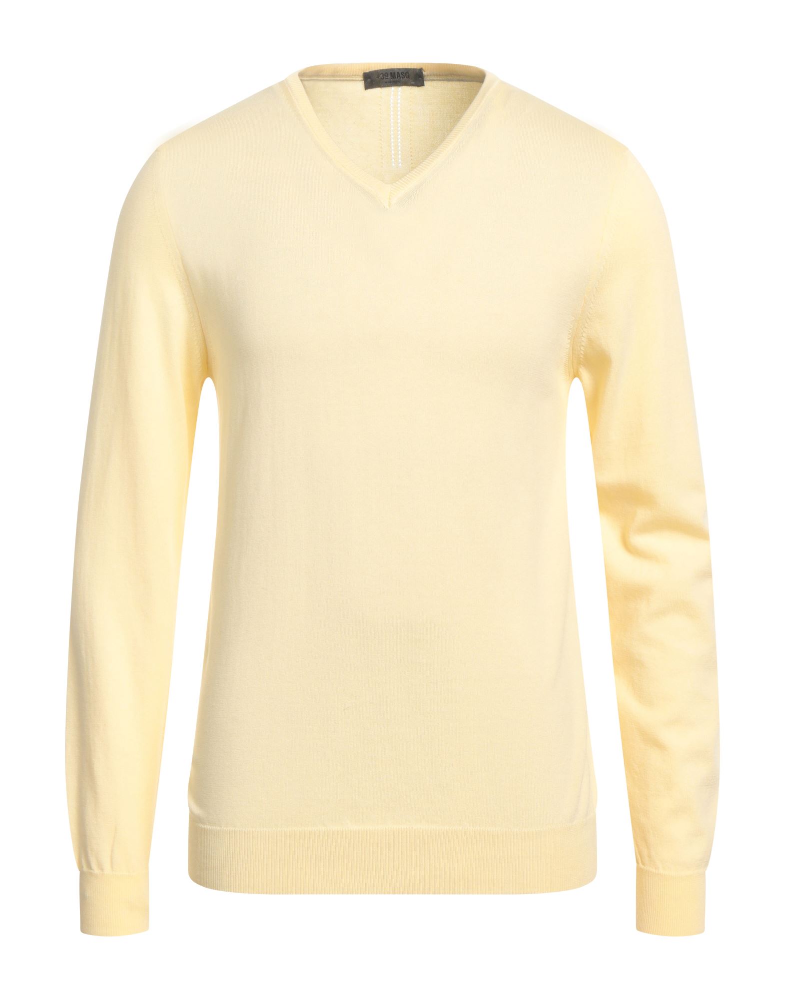+39 Masq Man Sweater Light Yellow Size L Cotton