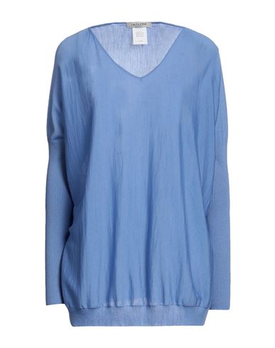 La Fileria Woman Sweater Pastel Blue Size 6 Virgin Wool
