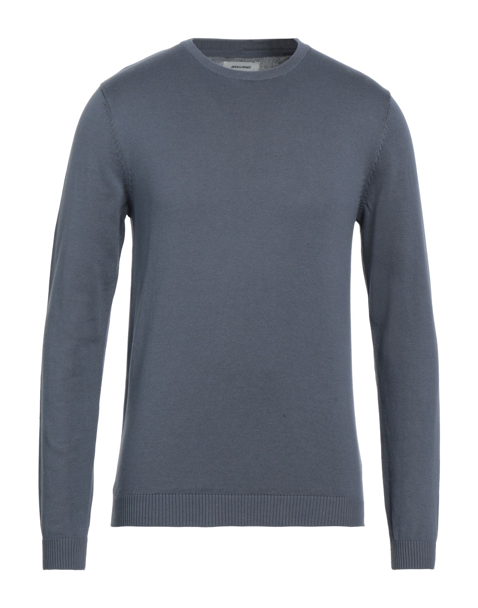 Jack & Jones Man Sweater Slate Blue Size S Cotton