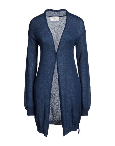 Mauro Grifoni Woman Cardigan Navy Blue Size 10 Mohair Wool, Polyamide, Wool