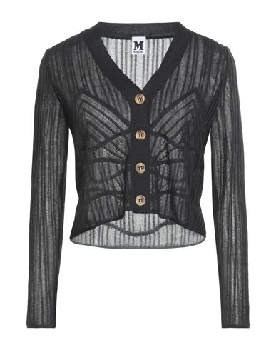 Shop M Missoni Woman Cardigan Black Size 6 Cotton, Polyamide