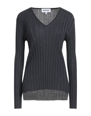 Partow Woman Sweater Steel Grey Size L Virgin Wool