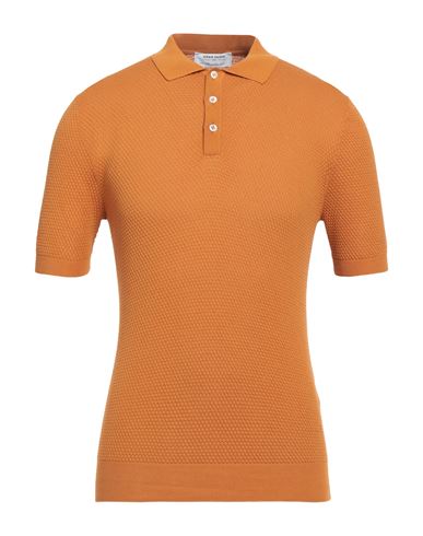 Gran Sasso Man Sweater Orange Size 38 Cotton