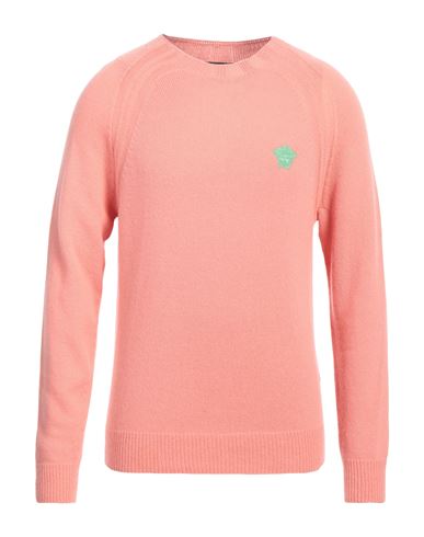 Versace Man Sweater Salmon Pink Size 42 Cashmere, Wool