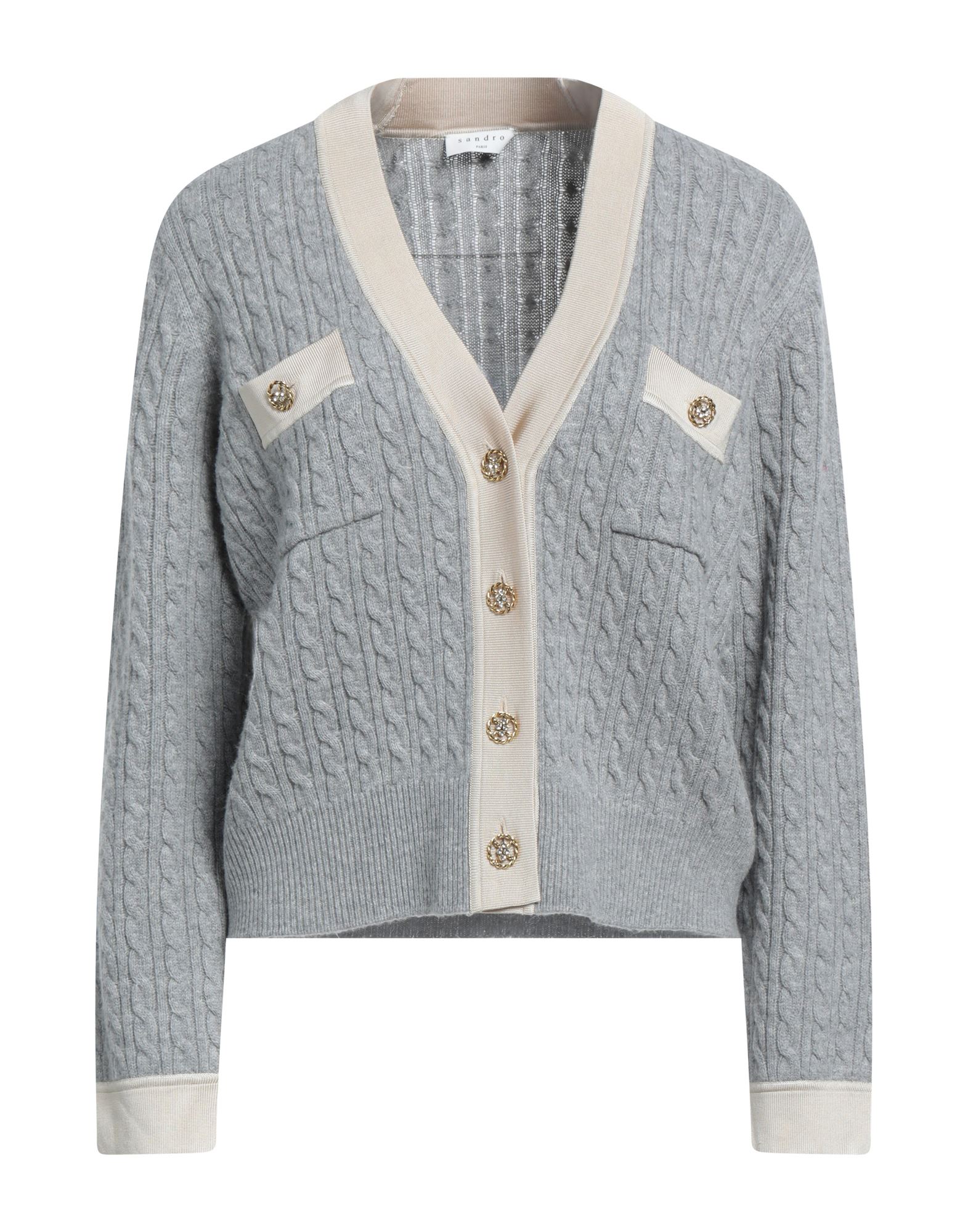 8 By YOOX ORGANIC COTTON CABLE KNIT CARDIGAN