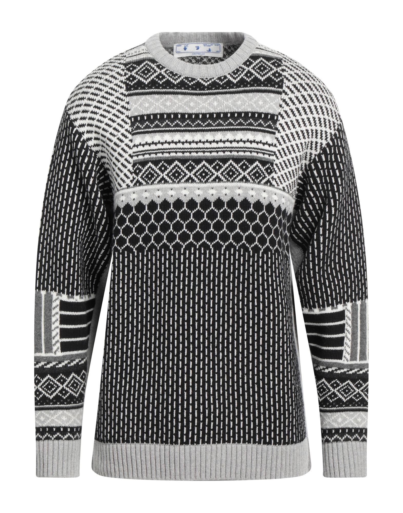 Off-white Man Sweater Grey Size L Wool