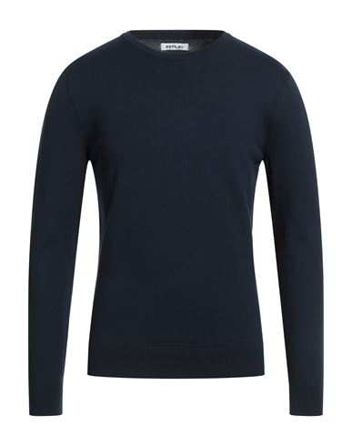 Replay Man Sweater Midnight Blue Size S Cotton, Polyester, Elastane