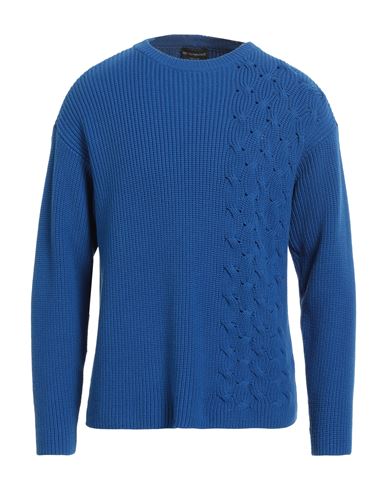 Emporio Armani Man Sweater Blue Size L Cotton, Polyamide