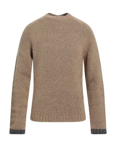 Zadig & Voltaire Man Sweater Camel Size M Merino Wool, Polyamide, Alpaca Wool In Beige