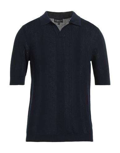 Emporio Armani Man Sweater Navy Blue Size 3xl Cotton