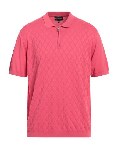 Emporio Armani Man Sweater Fuchsia Size Xxxl Cotton In Pink