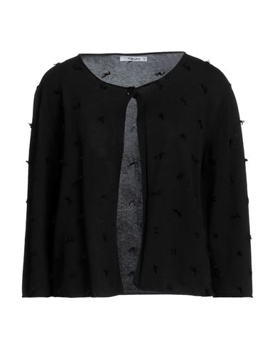 Kangra Cashmere Woman Cardigan Black Size 4 Cotton