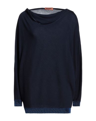 Missoni Woman Sweater Navy Blue Size 4 Wool, Viscose, Polyamide, Polyester