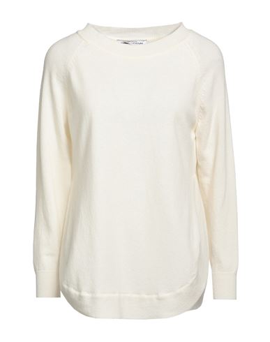 European Culture Woman Sweater Cream Size M Wool, Viscose, Polyamide, Cashmere In White