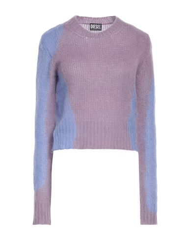 Diesel Woman Sweater Mauve Size Xl Mohair Wool, Polyamide, Wool In Purple