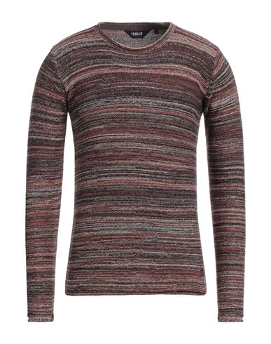 Solid ! Man Sweater Rust Size S Cotton In Red