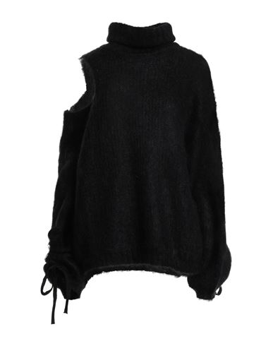 Andreädamo Andreādamo Woman Turtleneck Black Size M Mohair Wool, Polyamide, Wool