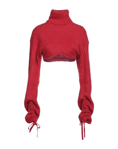 Andreädamo Andreādamo Woman Turtleneck Red Size Xs Mohair Wool, Polyamide, Wool
