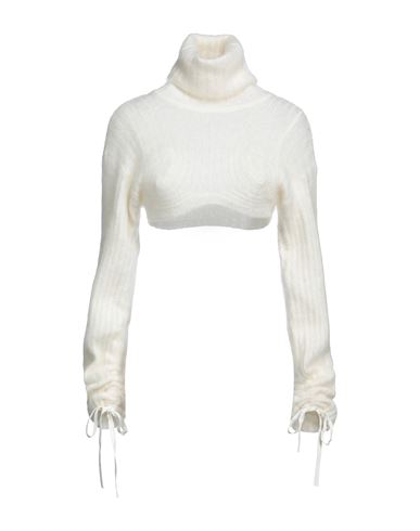 Andreädamo Andreādamo Woman Turtleneck Ivory Size L Mohair Wool, Polyamide, Wool In White