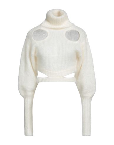 Andreädamo Andreādamo Woman Turtleneck Ivory Size M Mohair Wool, Polyamide, Wool In White