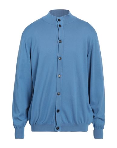 Heritage Man Cardigan Azure Size 40 Cotton In Blue