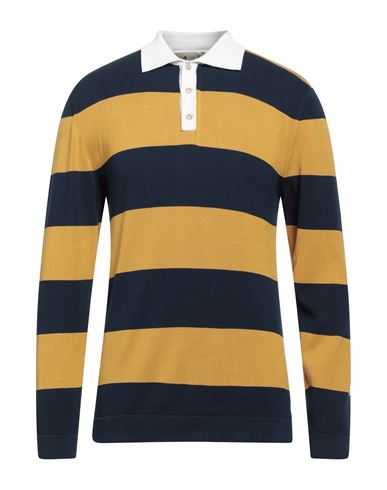 Irish Crone Man Sweater Navy Blue Size S Cotton