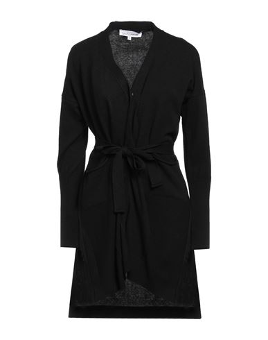 European Culture Woman Cardigan Black Size S Wool, Viscose, Polyamide, Cashmere