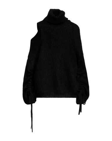 Andreädamo Andreādamo Woman Turtleneck Black Size M Mohair Wool, Polyamide, Wool In Black