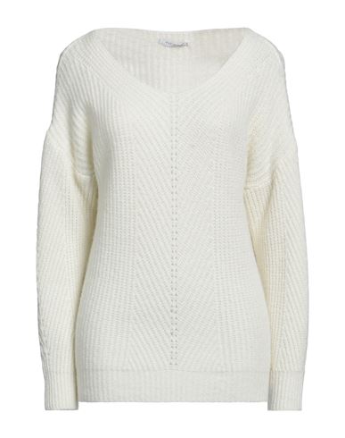 Fly Girl Woman Sweater Ivory Size L Acrylic, Polyester, Wool In White