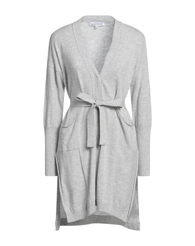 European Culture Woman Cardigan Light Grey Size M Wool, Viscose, Polyamide, Cashmere