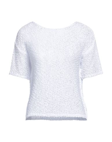 Vicolo Trivelli Woman Sweater White Size S Cotton, Polyester