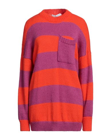 Jw Anderson Woman Sweater Tomato Red Size M Acrylic, Mohair Wool, Polyamide