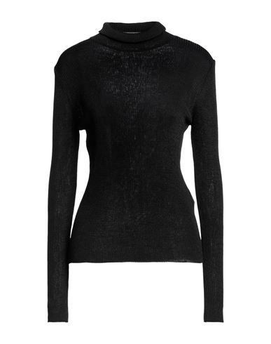 Cristina Gavioli Woman Turtleneck Black Size S Viscose, Polyester
