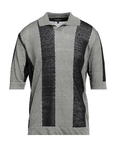 Emporio Armani Man Sweater Black Size S Linen, Polyamide
