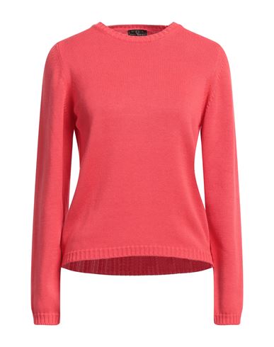 Fred Perry Woman Sweater Coral Size M Cotton In Red