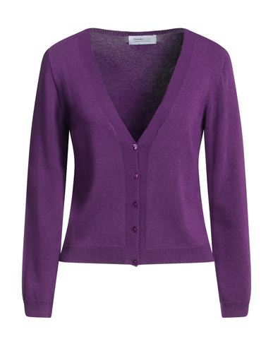 Pianurastudio Woman Cardigan Purple Size S Viscose, Acrylic, Elastane