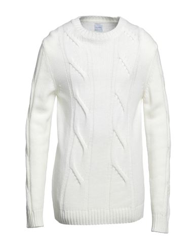 Stilosophy Man Sweater Cream Size Xxl Acrylic, Wool, Viscose, Alpaca Wool In White